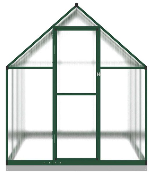 Skleník s podkladovým rámem zelený 224 x 169 x 202 cm hliník