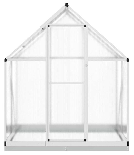 Skleník s podkladovým rámem stříbrný 169 x 114 x 202 cm hliník
