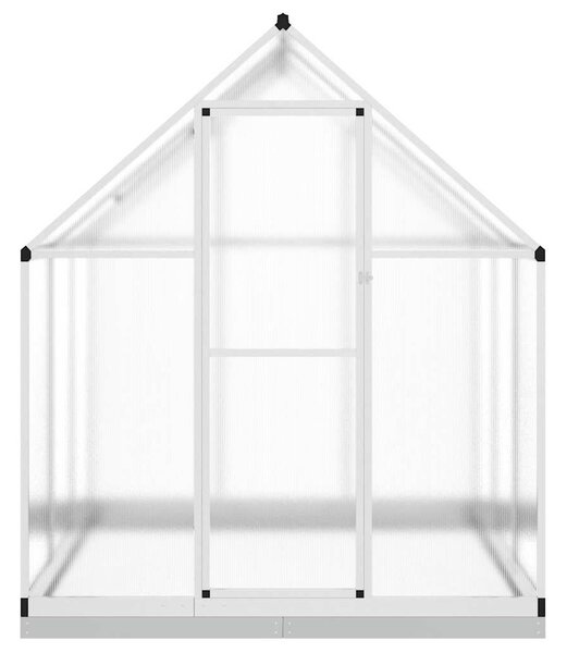 Skleník s podkladovým rámem stříbrný 169 x 169 x 202 cm hliník