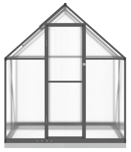 Skleník s podkladovým rámem antracitový 169x114x202 cm hliník