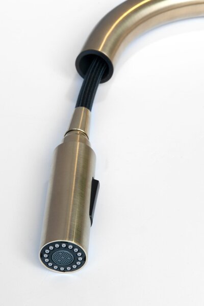 Berg Slim kuchyňská baterie stojící zlatá/staré zlato S130336BG