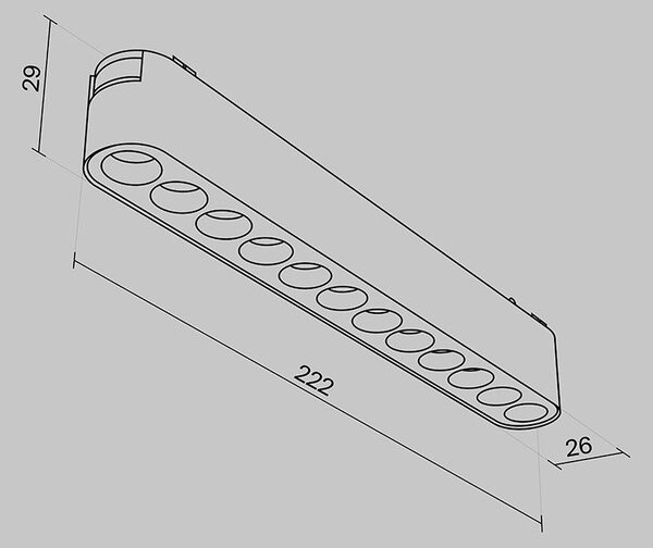 Svítidlo pro kolejnicový systém Points Magnetic track system Radity 4000K 12W 36d TR082-1-12W4K-M-B - MAYTONI