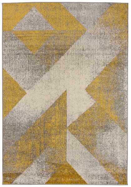 Moderní kusový koberec SPRING Split - žlutý
