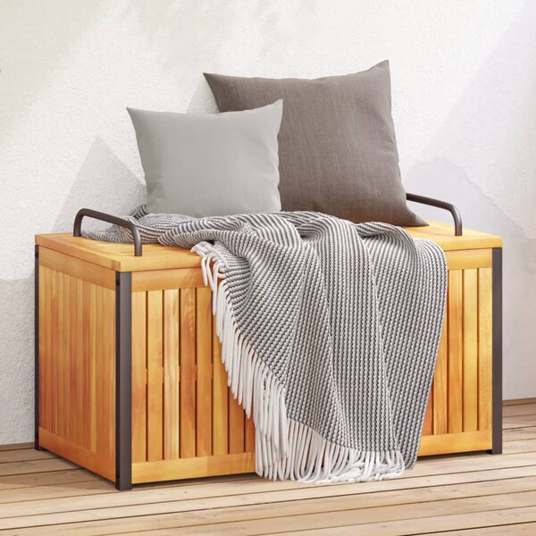 Zahradní box na podušky 85x45x45/53 cm masivní akácie a ocel