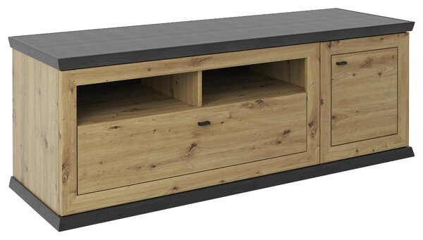 KOMODA POD TELEVIZI, tmavě šedá, dub artisan, 150/55,6/50 cm Hom`in - TV stolky & komody pod TV