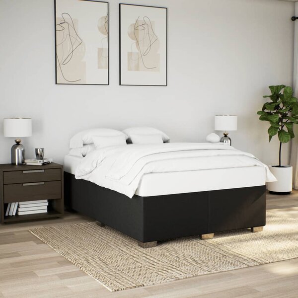 Box spring postel s matrací černá 140 x 190 cm textil 3285132