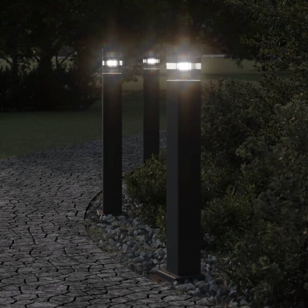 Venkovní stojací lampa černá 80 cm hliník