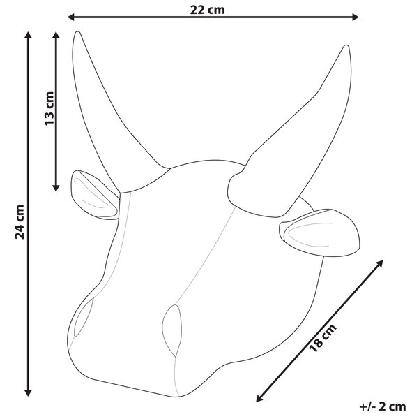 Nástěnná dekorace pro děti Býk GEOFFREY Bavlna 24 cm Bílá