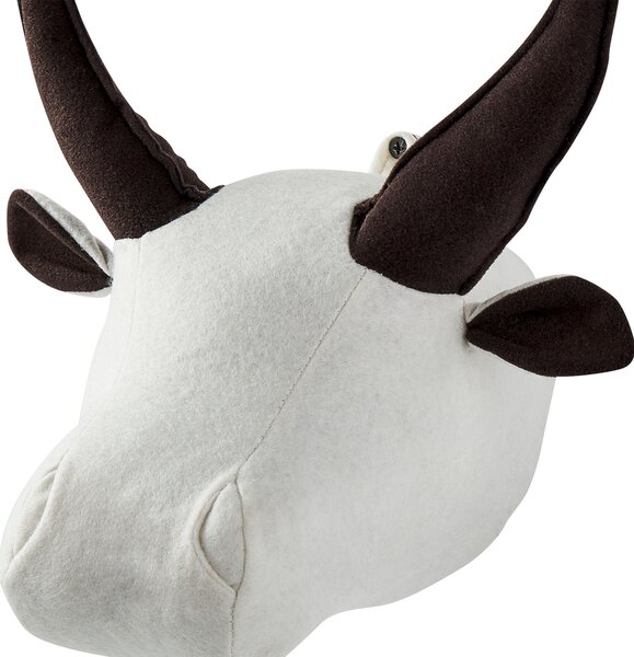 Nástěnná dekorace pro děti Býk GEOFFREY Bavlna 24 cm Bílá