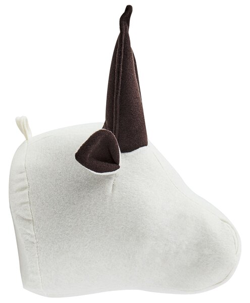 Nástěnná dekorace pro děti Býk GEOFFREY Bavlna 24 cm Bílá