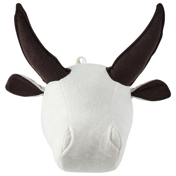 Nástěnná dekorace pro děti Býk GEOFFREY Bavlna 24 cm Bílá