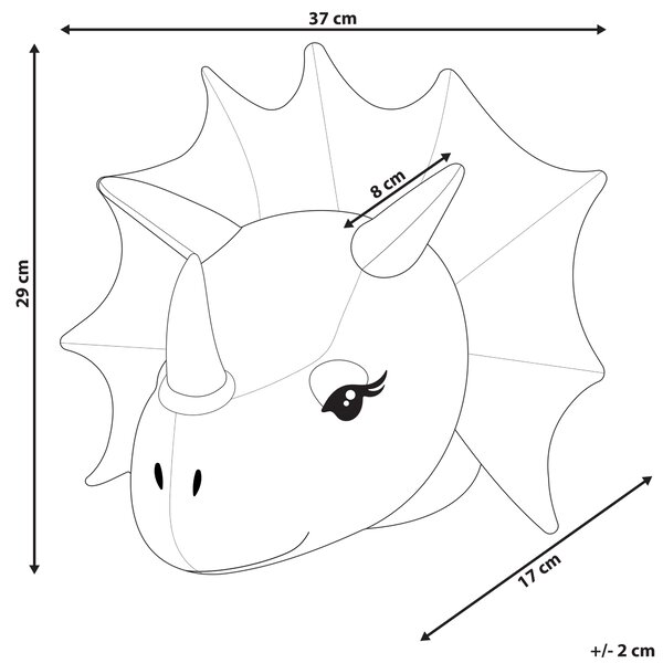 Nástěnná dekorace pro děti Dinosaurus REXX Bavlna 29 cm Světle béžová