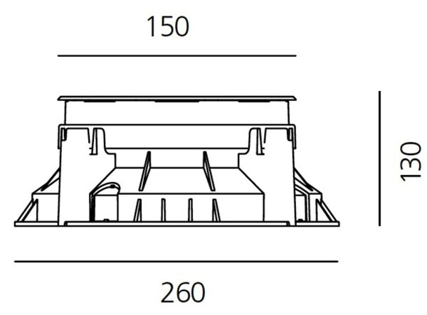 Artemide venkovní LED svítidlo Ego 150 Square 6 W 3000K zapuštěné