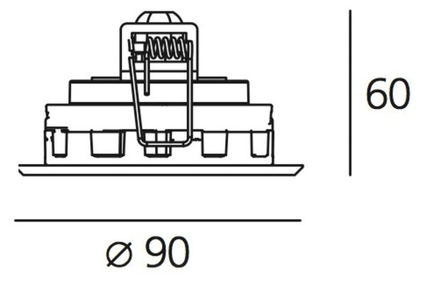 Artemide LED vestavné svítidlo Ego Flat 90 3,2 W 3000K 24° IK10