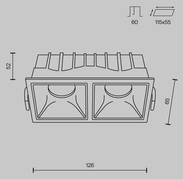 Vestavné svítidlo DL043-02-10W4K-SQ-WB - MAYTONI