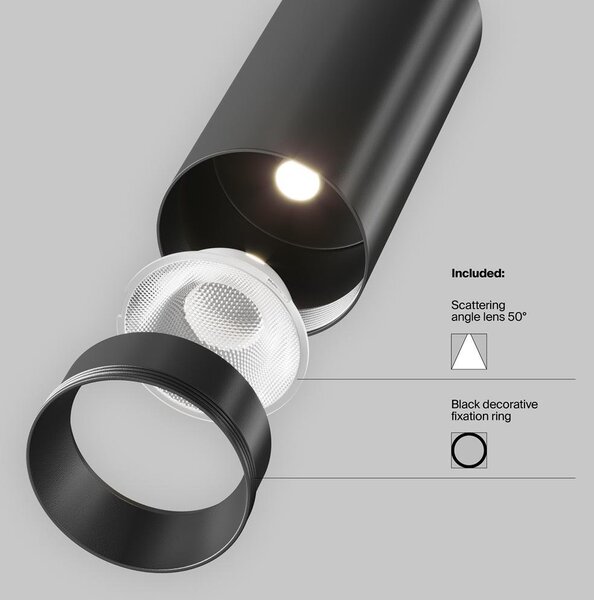 Maytoni Reflektorové LED svítidlo FOCUS 12W pro systém 1F systém UNITY, v. 15,8 cm, 3000K nestmívatelné