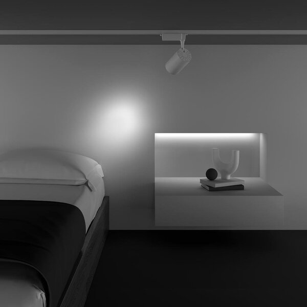 Maytoni Reflektorové LED svítidlo VUORO bílé 15W pro 1F systém UNITY, v. 16,5 cm, 3000K nestmívatelné