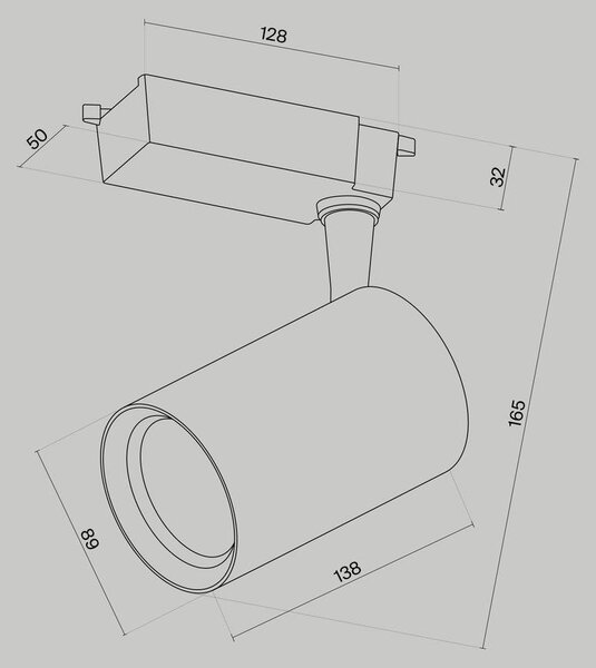 Maytoni Reflektorové LED svítidlo VUORO bílé 15W pro 1F systém UNITY, v. 16,5 cm, 3000K nestmívatelné