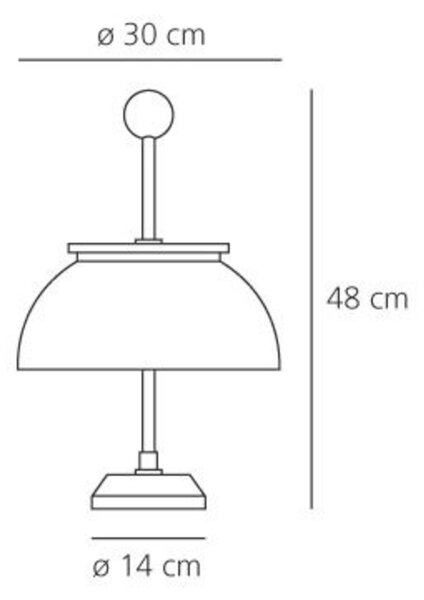 Artemide stolní lampa Alfa E14 2x6W Design Collection