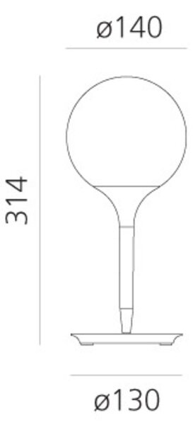 Artemide stolní lampa Castore 14 E14 max 6 W bílá
