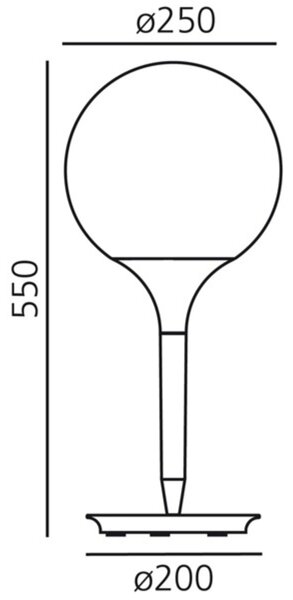 Artemide stolní lampa Castore 25 E27 max. 12 W stmívatelná