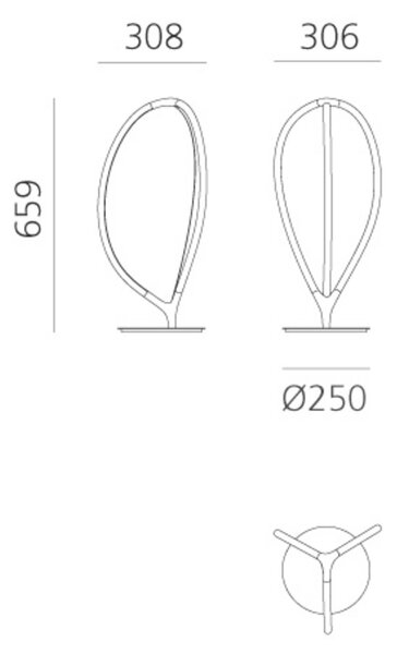 Artemide stolní lampa Arrival 17 W 3000K stmívatelná zlatá