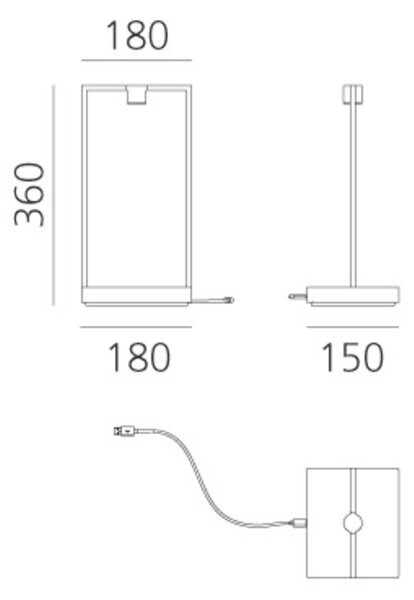 Artemide stolní LED svítidlo Curiosity 36 1,7 W 3000K stmívatelné