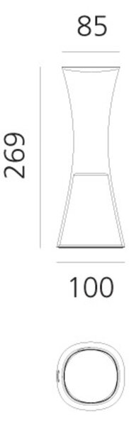 Artemide stolní LED svítidlo Come Together 2,4 W 2700K bílá, dobíjecí