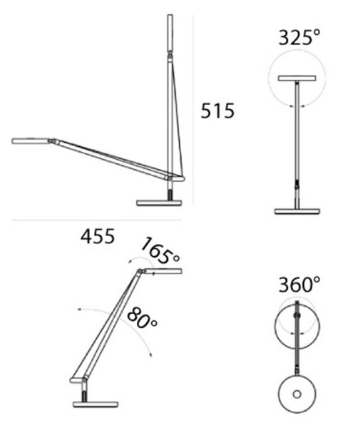 Artemide stolní LED lampa Demetra Micro 6 W 2700K stmívatelná bílá
