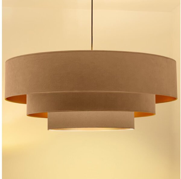 Brilagi - Lustr na lanku LUNETA 3xE27/60W/230V pr. 80 cm béžová/zlatá