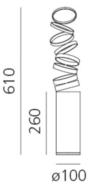 Artemide stolní lampa Decomposé Light E27 max 8 W červená