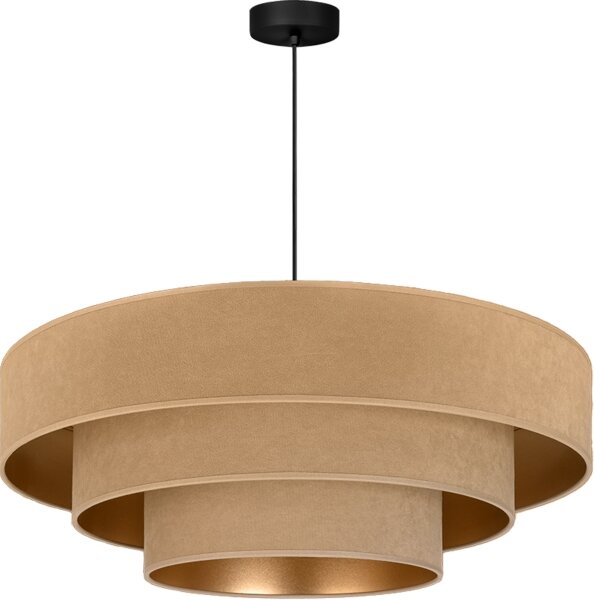 Brilagi - Lustr na lanku LUNETA 3xE27/60W/230V pr. 80 cm béžová/zlatá