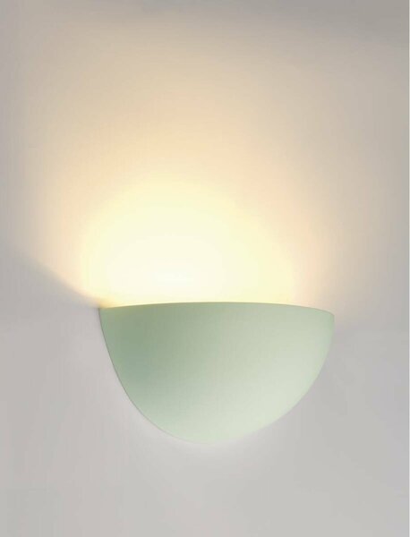 BIG WHITE SLV PLASTRA 101, nástěnné svítidlo, C35, půlkulaté, bílá sádra, max. 40 W 148013