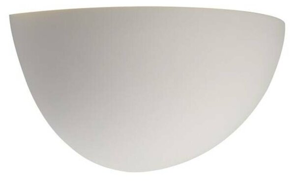 BIG WHITE SLV PLASTRA 101, nástěnné svítidlo, C35, půlkulaté, bílá sádra, max. 40 W 148013