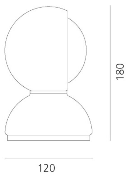 Artemide stolní a nástěnné svítidlo Eclisse 5 W E14 bílá