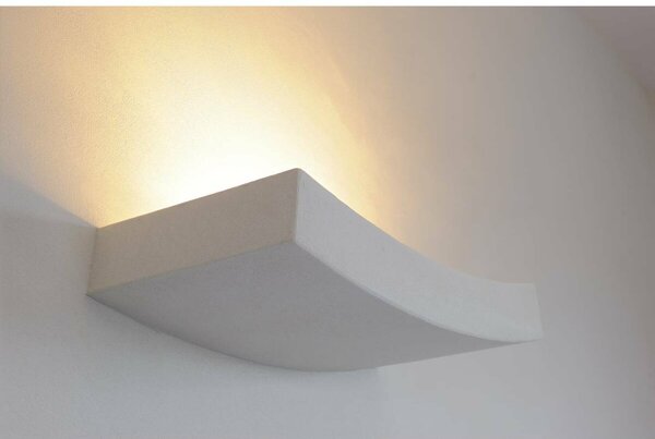 BIG WHITE SLV PLASTRA 102 CURVE, nástěnné svítidlo, bílá sádra, QT-DE12, max. 100 W 148012