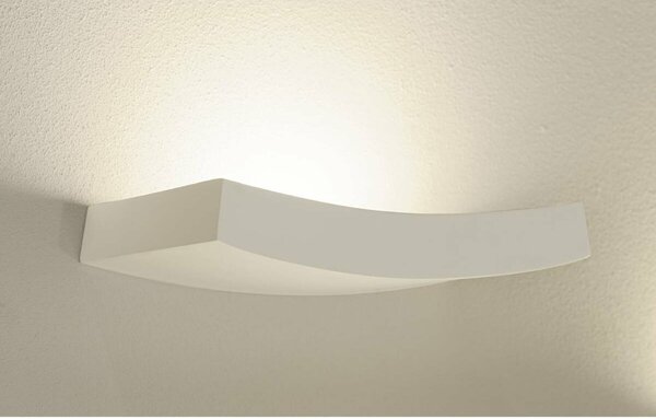 BIG WHITE SLV PLASTRA 102 CURVE, nástěnné svítidlo, bílá sádra, QT-DE12, max. 100 W 148012