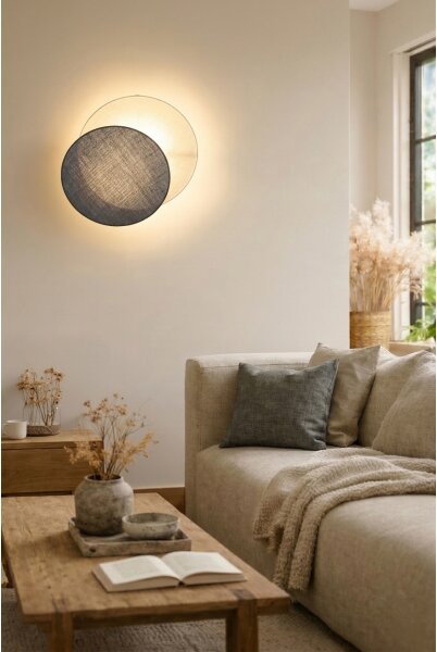 Brilagi - Nástěnné svítidlo CIRCLES 1xE27/60W/230V pr. 45 cm krémová/šedá