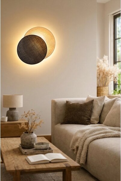 Brilagi - Nástěnné svítidlo CIRCLES 1xE27/60W/230V pr. 45 cm krémová/hnědá