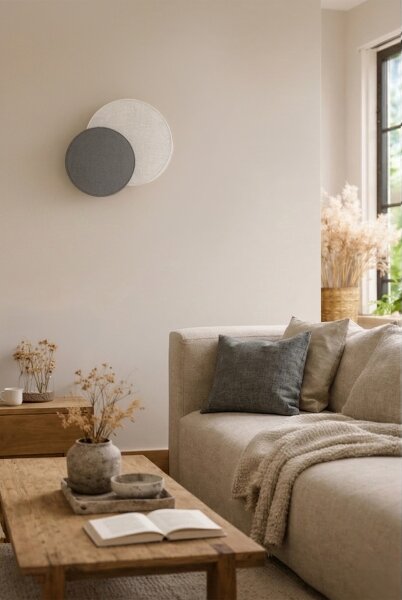Brilagi - Nástěnné svítidlo CIRCLES 1xE27/60W/230V pr. 35 cm krémová/šedá