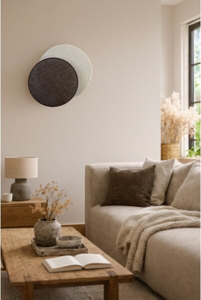 Brilagi - Nástěnné svítidlo CIRCLES 1xE27/60W/230V pr. 45 cm krémová/hnědá