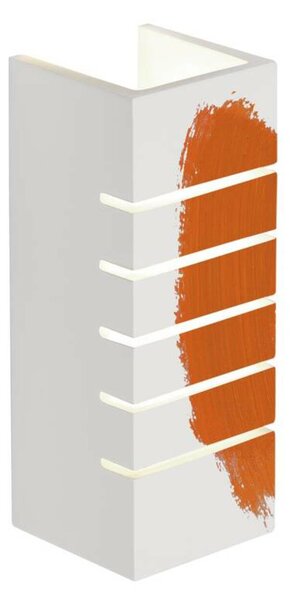 BIG WHITE SLV PLASTRA, nástěnné svítidlo, hranaté, 100 slot, bílá sádra, E14, max. 40 W 148010