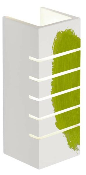 BIG WHITE SLV PLASTRA, nástěnné svítidlo, hranaté, 100 slot, bílá sádra, E14, max. 40 W 148010