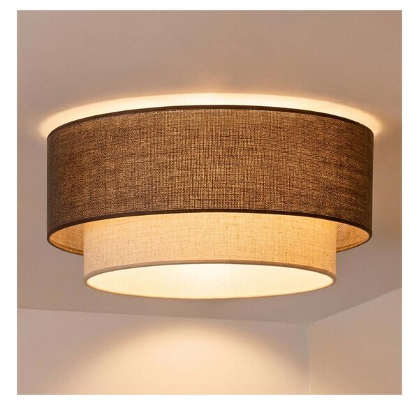 Brilagi - LED Stropní svítidlo BOHO ECO 1xE27/10W/230V pr. 40 cm hnědá/krémová