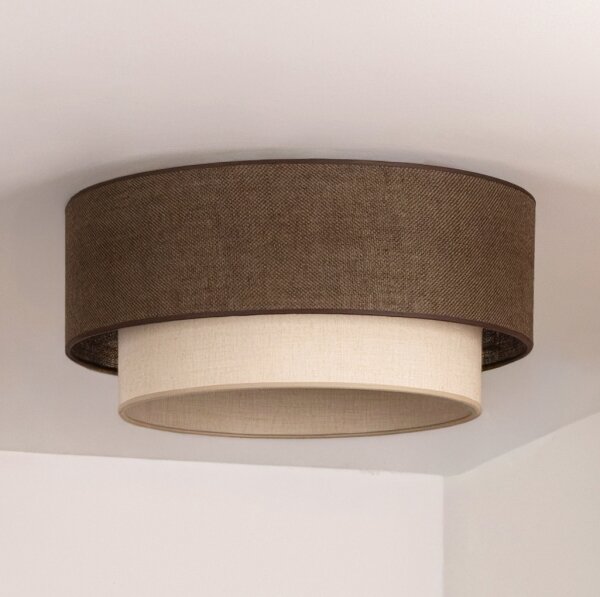 Brilagi - LED Stropní svítidlo BOHO ECO 1xE27/10W/230V pr. 40 cm hnědá/krémová