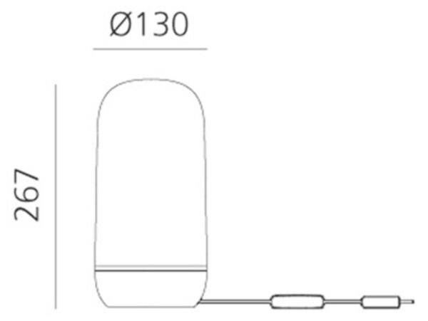 Artemide stolní lampa Gople Plug Design Collection E14 max 5,5 W