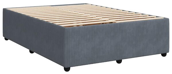 Rám postele bez matrace tmavě šedý 160 x 200 cm samet 3285019