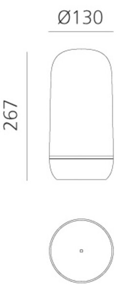 Artemide stolní svítidlo Gople Portable 2,4 W 2700K stmívatelné USB-C