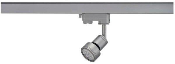 BIG WHITE SLV PURI, bodové svítidlo pro vysokonapěťovou 3fázovou proudovou sběrnici, QPAR51, stříbrošedé, max. 50 W, vč. 3fázového a