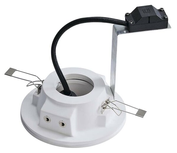 BIG WHITE SLV PLASTRA, vestavné svítidlo, QPAR51, kulaté, bílá sádra, max. 35 W 148070